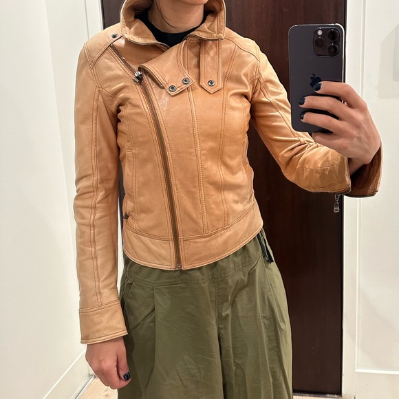 Camel 100% leather jacket by Ted Baker - Picture 12 of 16